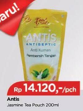 Promo Harga ANTIS Hand Sanitizer Jasmine Tea 200 ml - TIP TOP