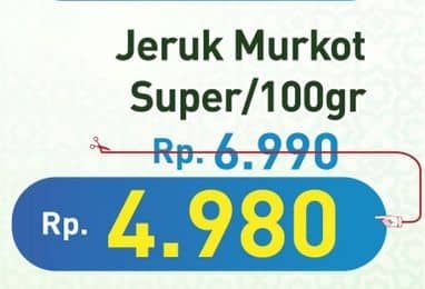 Promo Harga Jeruk Murcot Super per 100 gr - Hypermart