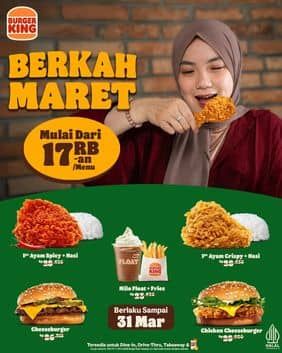 Promo Harga Berkah Maret  - Burger King