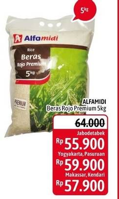 Promo Harga Alfamidi Beras Rojo Premium 5000 gr - Alfamidi