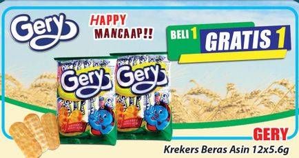 Promo Harga GERY Krekers Beras Asin 12 pcs - Hari Hari