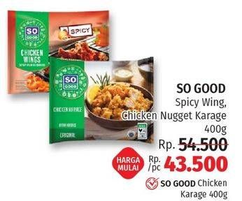 Promo Harga So Good Chicken Karage/Spicy Wing  - LotteMart
