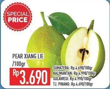 Promo Harga Pear Xiang Lie per 100 gr - Hypermart