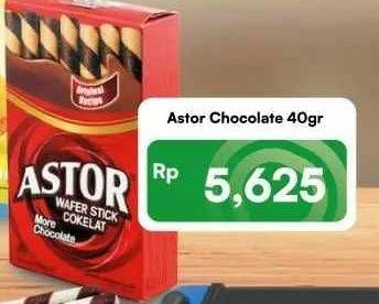 Promo Harga Astor Wafer Roll Chocolate 40 gr - Carrefour