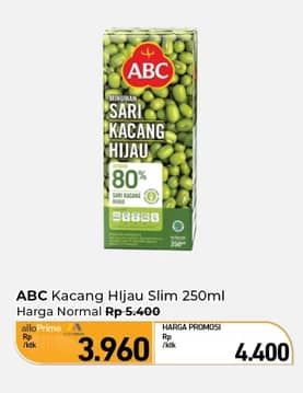 Promo Harga ABC Minuman Sari Kacang Hijau 250 ml - Carrefour
