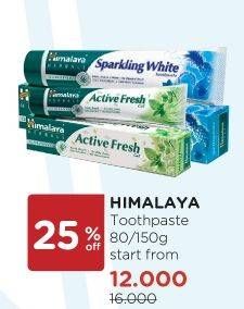 Promo Harga HIMALAYA Toothpaste 175 gr - Watsons