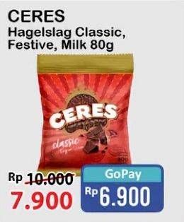 Promo Harga Ceres Hagelslag Rice Choco Classic, Festive, Milk 90 gr - Alfamart