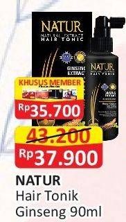 Promo Harga Natur Hair Tonic Gingseng 90 ml - Alfamart