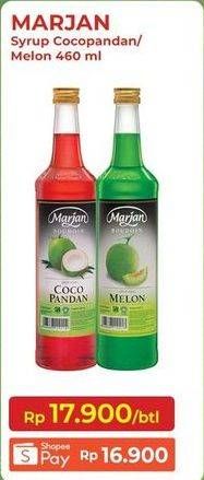 Promo Harga MARJAN Syrup Boudoin Cocopandan, Melon 460 ml - Indomaret