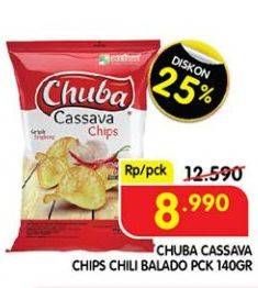 Promo Harga Chuba Cassava Chips Sambal Balado 140 gr - Superindo