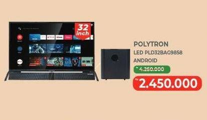 Promo Harga Polytron Smart TV Cinemax Soundbar 32 Inch PLD 32BAG9858  - Yogya