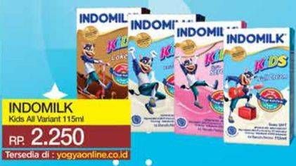 Promo Harga INDOMILK Susu UHT Kids All Variants 115 ml - Yogya