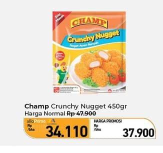 Promo Harga Champ Nugget Crunchy Nugget 450 gr - Carrefour