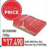 Promo Harga Sapi Sukiyaki US per 100 gr - Hypermart