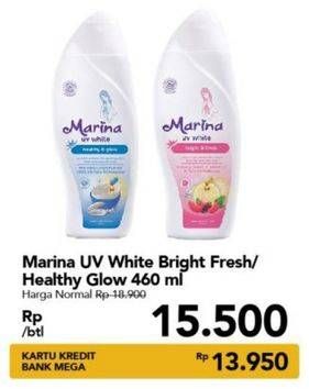 Promo Harga MARINA Hand Body Lotion UV Bright Fresh, UV White Healthy Glow 460 ml - Carrefour
