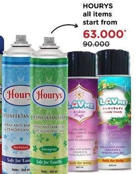 Promo Harga HOURYS Disinfectant Spray All Variants  - Watsons
