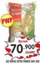 Promo Harga 365 Beras Setra Ramos 5000 gr - Superindo