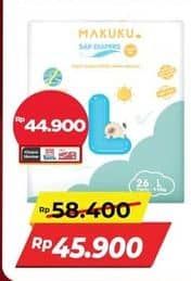 Promo Harga Makuku Comfort Fit Diapers Pants M28, L26 26 pcs - Alfamart