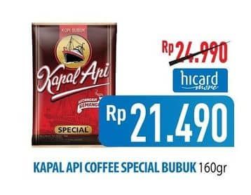 Promo Harga Kapal Api Kopi Bubuk Special 165 gr - Hypermart