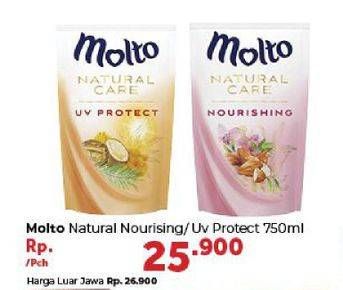 Promo Harga MOLTO Natural Care Nourishing, UV Protect 750 ml - Carrefour