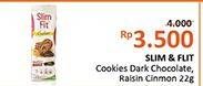 Promo Harga SLIM & FIT Cookies Dark Coklat, Raisin Cinamon 22 gr - Alfamidi