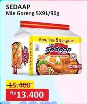 Promo Harga Sedaap Mie Goreng Original per 5 pcs 90 gr - Alfamart