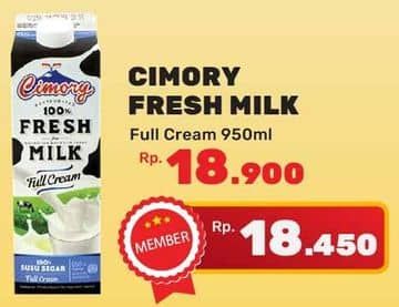 Promo Harga Cimory Fresh Milk Full Cream 950 ml - Yogya