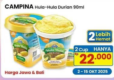 Promo Harga Campina Hula Hula Durian 90 ml - Indomaret
