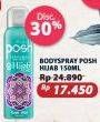 Promo Harga Posh Hijab Perfumed Body Spray 150 ml - Superindo