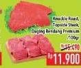 Promo Harga Knucke Roast / Topside Steak / Daging Rendang Premium 100gr  - Hypermart