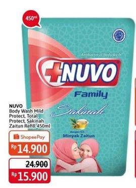 Promo Harga NUVO Body Wash Mild Protect, Total Protect, Sakinah 450 ml - Alfamidi