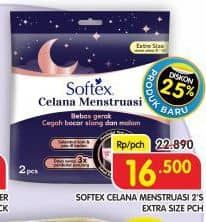 Promo Harga Softex Celana Menstruasi Extra Size 2 pcs - Superindo