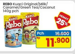 Promo Harga Rebo Kuaci Bunga Matahari Original, Milk, Green Tea, Coconut 140 gr - Indomaret