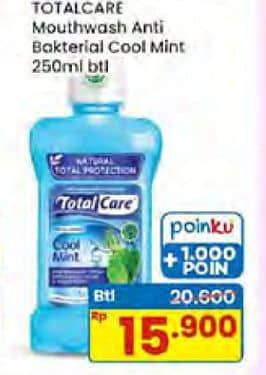Promo Harga Total Care Mouthwash Cool Mint 250 ml - Indomaret
