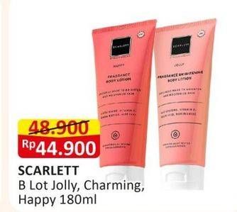 Promo Harga Scarlett Whitening Body Lotion Jolly, Charming, Happy 180 ml - Alfamart