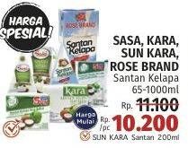 Promo Harga Sasa/Kara/Sun Kara/Rose Brand Santan Kelapa  - LotteMart