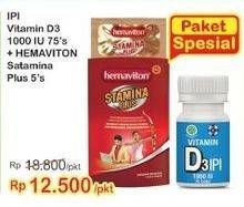 Promo Harga Hemaviton Stamina Plus + IPI Vitamin D3  - Indomaret