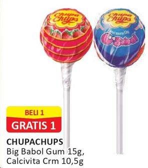 Promo Harga CHUPA CHUPS Lollipop Candy Gumfilled, Calcivita Cream 10 gr - Alfamart