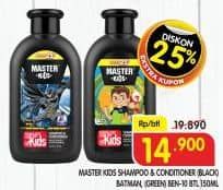 Promo Harga Master Kids Shampoo & Conditioner Batman, BEN-10 150 ml - Superindo