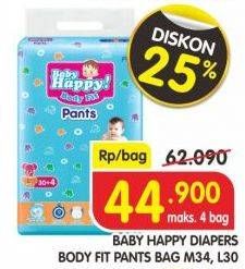 Promo Harga Baby Happy Body Fit Pants M34, L30  - Superindo