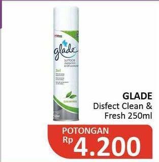 Promo Harga GLADE Surface Disinfectant & Air Sanitizer 250 ml - Alfamidi