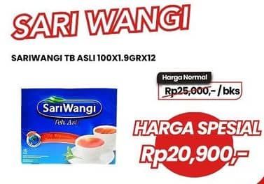 Promo Harga Sariwangi Teh Asli 185 gr - Carrefour