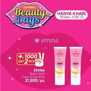 Promo Harga Emina Bright Stuff Face Scrub 50 ml - Guardian