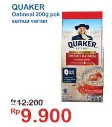 Promo Harga Quaker Oatmeal Original All Variants 200 gr - Indomaret