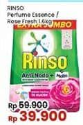 Promo Harga Rinso Anti Noda Deterjen Bubuk + Molto Purple Perfume Essence, + Molto Pink Rose Fresh 1800 gr - Indomaret