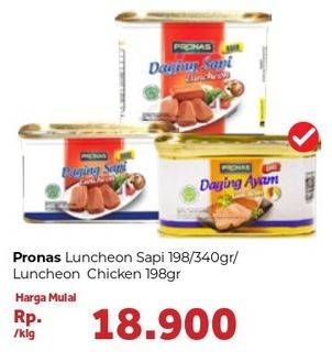 Promo Harga Pronas Luncheon Sapi/Ayam  - Carrefour