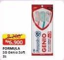 Promo Harga Formula Sikat Gigi Genio Soft 3 pcs - Alfamart