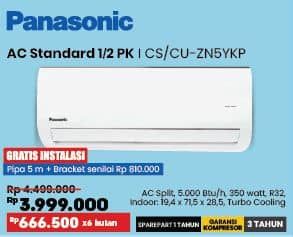 Promo Harga Panasonic CS/CU-ZN5YKP  - COURTS