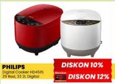 Philips HD4515 Fuzzy Logic Rice Cooker  Diskon 12%, Promo diskon reguler 10%