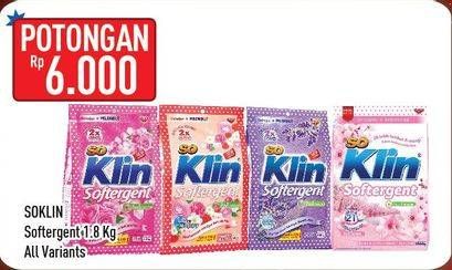 Promo Harga SO KLIN Softergent All Variants 1800 gr - Hypermart